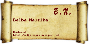 Belba Nauzika névjegykártya